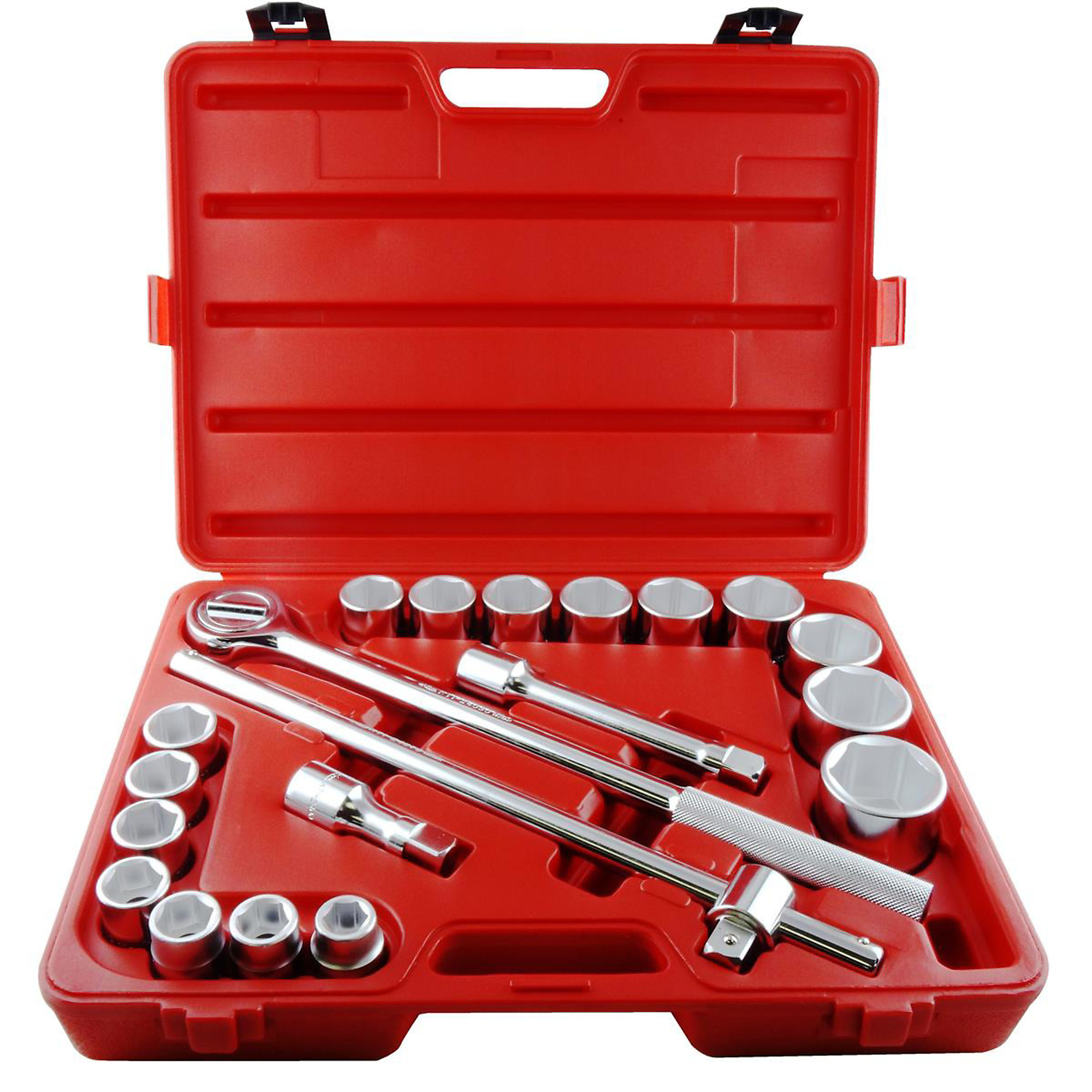K-Tool International 20-Piece SAE Socket Set — 3/4in. Drive, 6-Point, Chrome Vanadium, Model# KTI24121